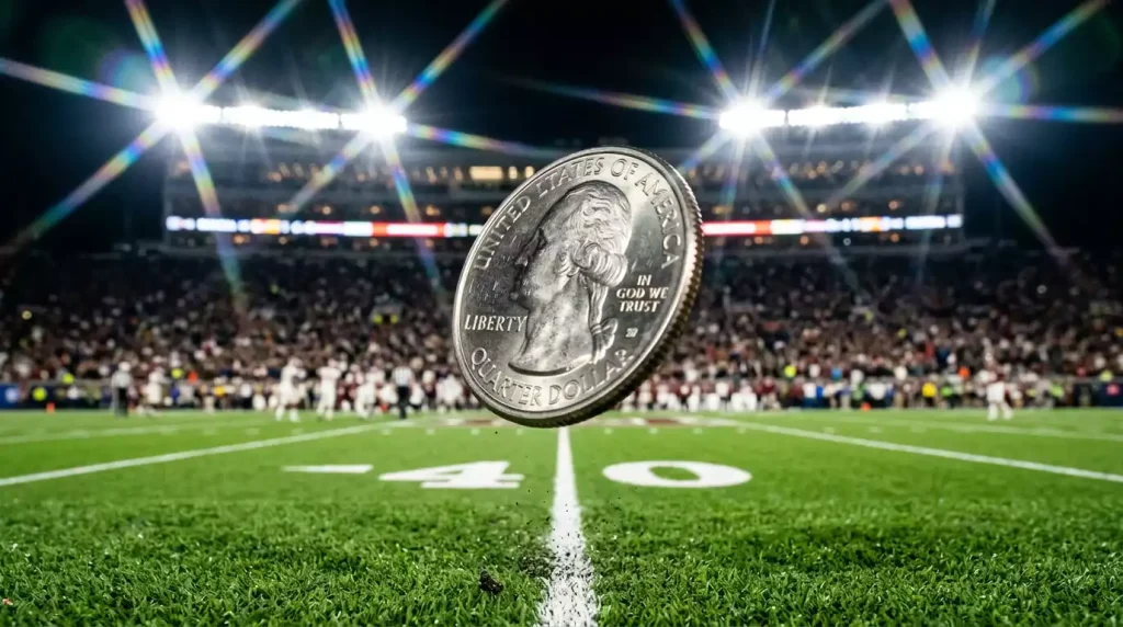 Super Bowl novelty prop bet options including coin toss and Gatorade colour on a UK betting slip