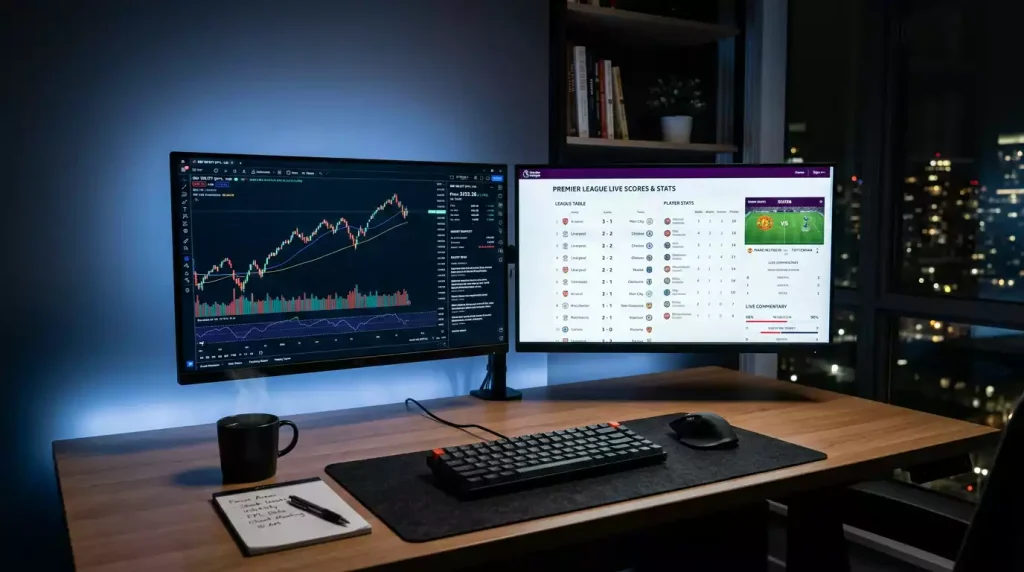 Prediction market interface showing NFL event contracts alongside traditional sportsbook odds